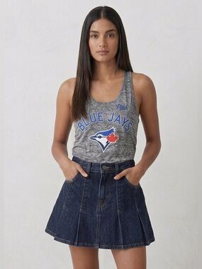 PINK Victoria's Secret Grey Blue Jays Graphic Tank